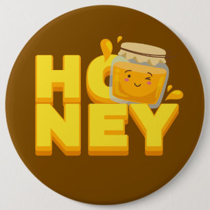 Süße Honey-Textgestaltung Button
