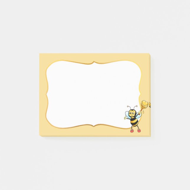 Süße Honig-Hummel auf Post-it-Notizen Post-it Klebezettel (Vorderseite)