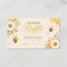 Süße Honigbiene Baby Bücher Windel-Raffle-Tickets