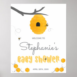 Süße Honigbiene Geschlechtsneutrale Babyparty Will Poster