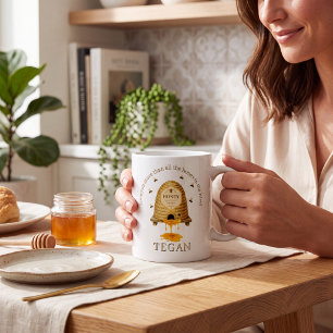 Süße Honigbiene Liebesphrase Watercolor Tasse