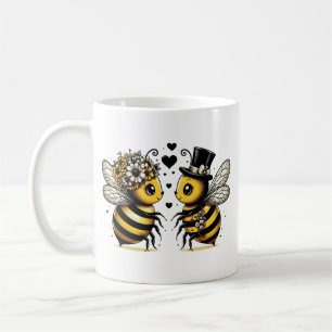 Süße Honigbiene Valentinstag Kaffeetasse