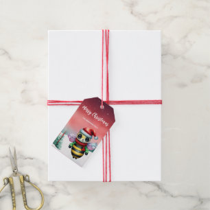 Süße Honigbiene Weihnachtsmann Weihnachtsfeier Sc Geschenkanhänger