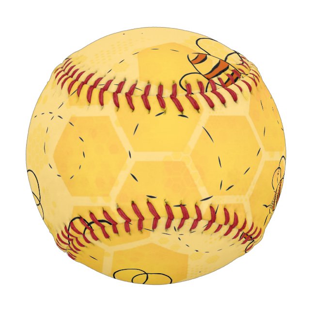 Süße Honigbienen summen Baseball (Vorderseite)