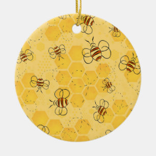 Süße Honigbienen summen Keramik Ornament