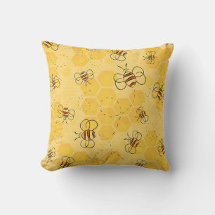 Süße Honigbienen summen Kissen