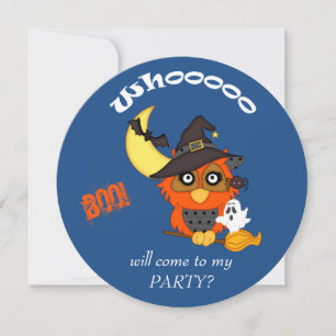 Süße Hoot-Eule-Kinder-Halloween-Party-Einladung Einladung