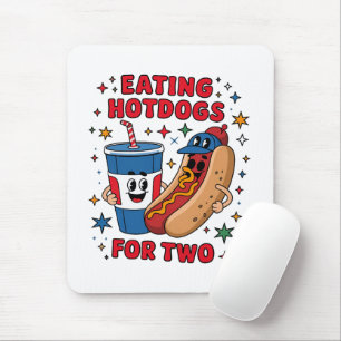 Süße Hotdogs zum 4. Juli Mousepad