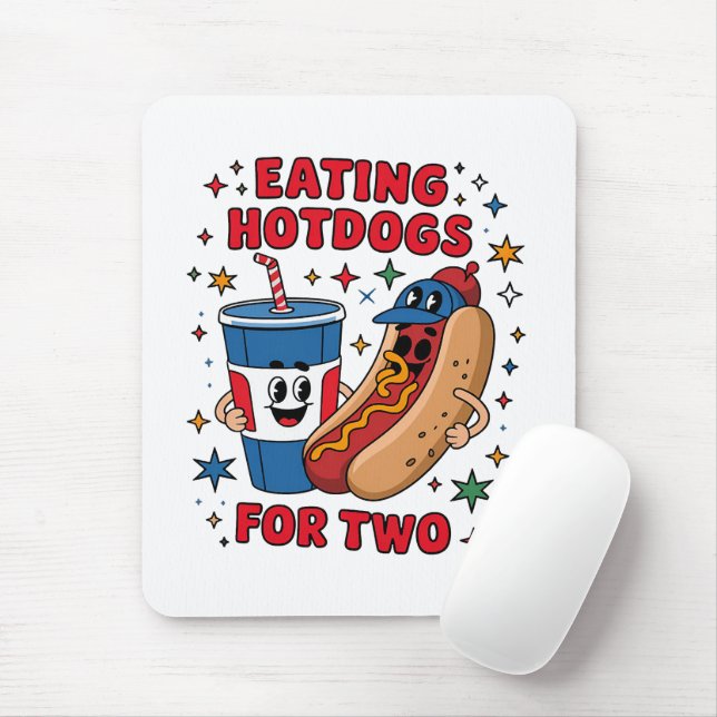 Süße Hotdogs zum 4. Juli Mousepad (Mit Mouse)
