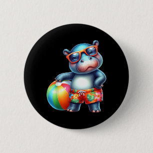 Süße Hüfte Sommerurlaub Strandball Button