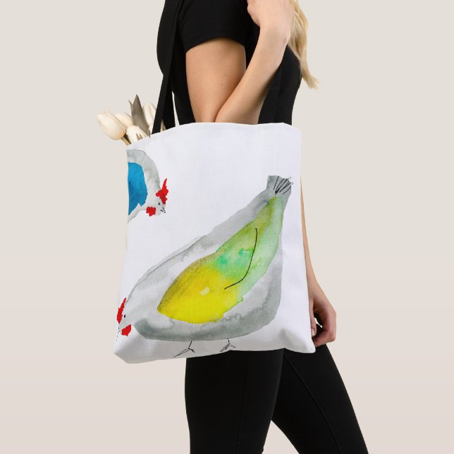 Süße Hühner Aquarell (Von Nahem)