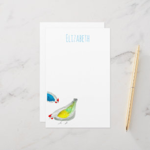 Süße Hühner Aquarell Briefpapier