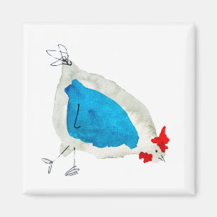 Süße Hühner Aquarell Magnet