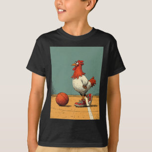 Süße Hühner-Sportarten Lustige Sketll-Cartoon-Gest T-Shirt