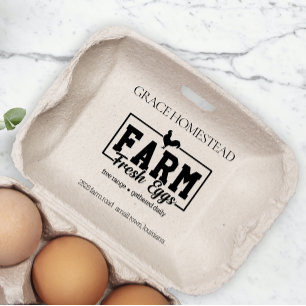 Süße Hühnerfarm Frische Eier Karton Namen hinzufüg Gummistempel
