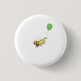 Süße Hummel-Abzeichen, Pin, Knopf mit Luftballon Button