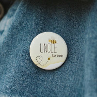 Süße Hummel-Baby-Party-Onkel-wird-Biene-Button