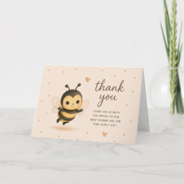Süße Hummel-Baby-Shower-Dankeschön Karte
