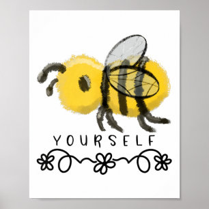 Süße Hummel Biene Selbst Poster