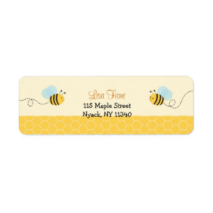 Süße Hummel-Bienen-Adressen-Etiketten