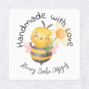 Süße Hummel Handgemacht mit Liebe Personalisiert Etiketten