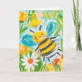 Süße Hummel-Illustration Dankeskarte