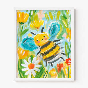 Süße Hummel-Illustration Poster