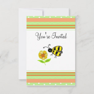 Süße Hummel-Party-Einladung Einladung