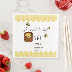Süße Hummel So süß, eine Hummel zu sein 1. Geburts Serviette