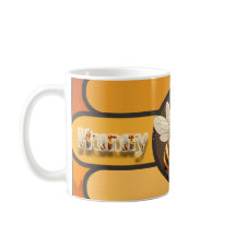 "Süße Hummel- und Honigwaben-Keramik-Kaffeetasse"