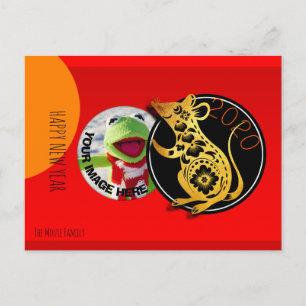 Süße humorvolle Ratte Scherenschnitt 2020 Postkart Postkarte