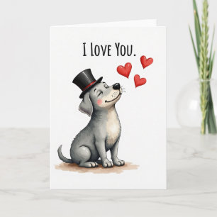 Süße Hund Ich Liebe Dich Karte
