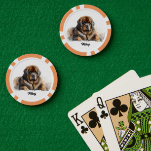 Süße Hund-Illustration - Mastiff Pokerchips