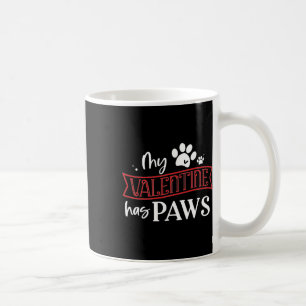 Süße Hund Katze Liebhaber Mein Valentinstag hat Pf Kaffeetasse