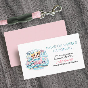 Süße Hund Mobile Pet Grooming Service Visitenkarte