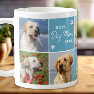 Süße HUND-MUTTER Personalisierte moderne 7-Foto-Co Kaffeetasse
