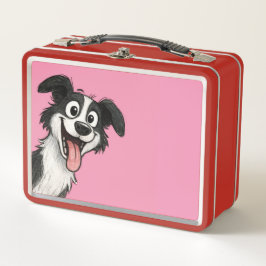 Süße Hund rosa Lunchbox