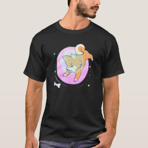 Süße Hund Strickjacke Welsh Corgi Astronaut Im Wel T-Shirt