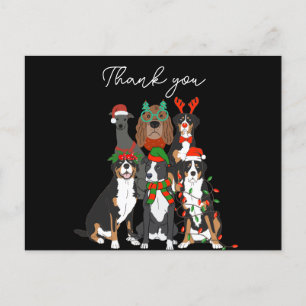 Süße Hund Weihnachten Dankeschön Feiertags Postkar