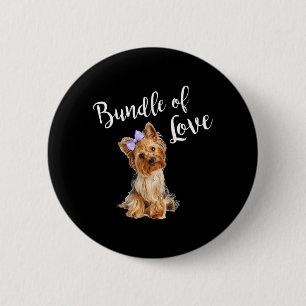 Süße Hund Zitat Yorkie Button