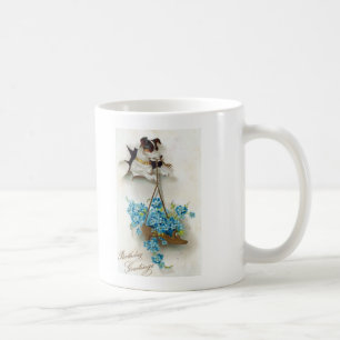 Süße Hündchen und Schuh Geburtstagsgrüße Tasse