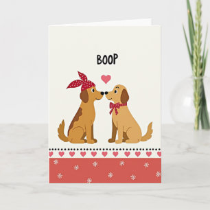 Süße Hunde Boop Liebeskarte Karte