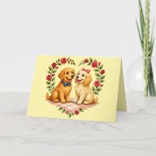 Süße Hunde-Ehepartner-Jubiläumskarte Karte