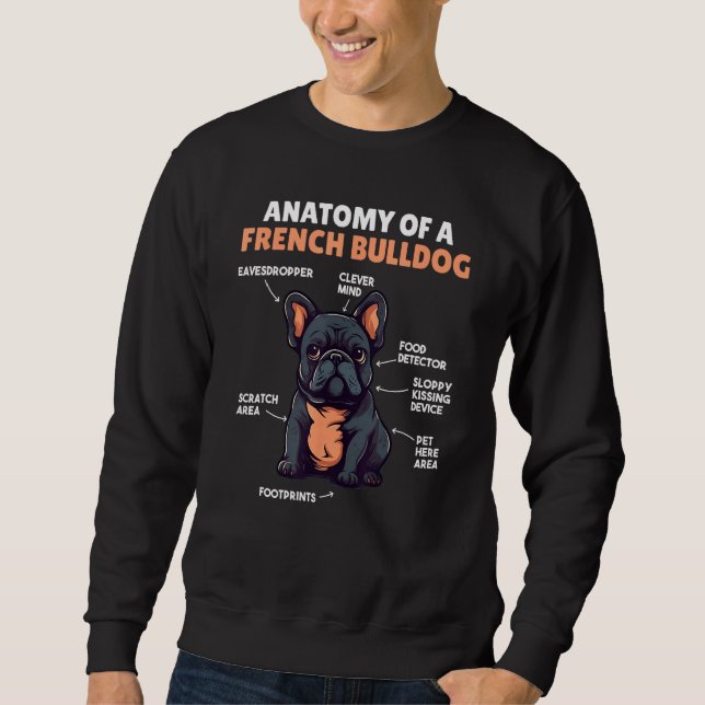 Süße Hunde Erklärung Anatomie einer Französischen  Sweatshirt (Vorderseite)