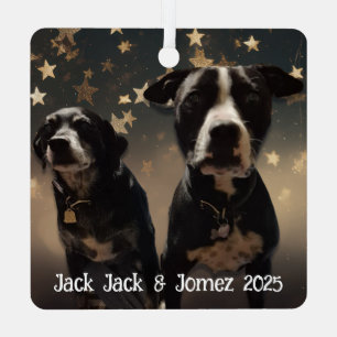 Süße Hunde-Fotos personalisiertes Weihnachten Ornament Aus Metall