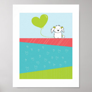 Süße Hunde-Illustration | Kinder-Tier-Kunst Poster