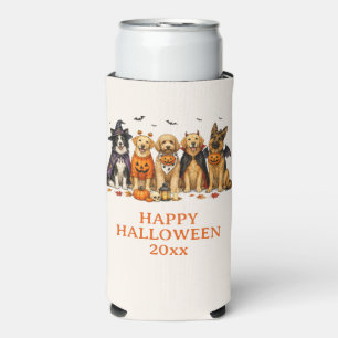 Süße Hunde in Kostümen Halloween Selters Dosenkühler