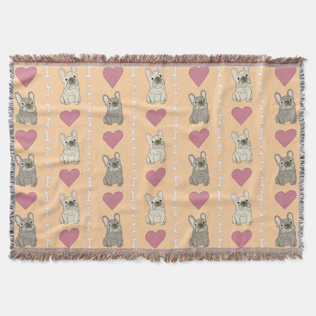 Süße Hunde, Knochen und Herzen Decke (Vorderseite)