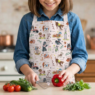 Süße Hunde Muster Backen Kochen Kunsthandwerk für  Schürze