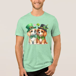 Süße Hunde St. Patrick's Day Design-67538 Tri-Blend Shirt